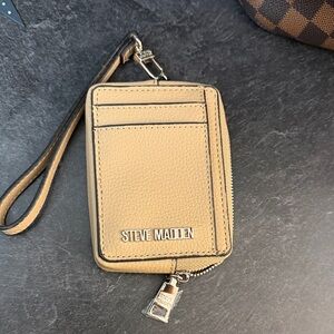 Steve Madden Beige Wristlet with Zipper